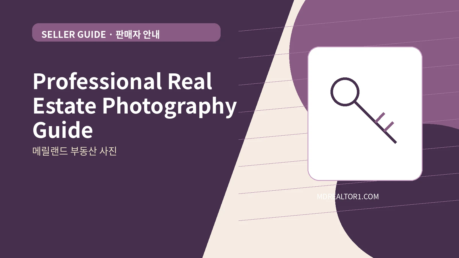 Professional Real Estate Photography Guide bilingual English and Korean real estate guide